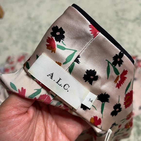 A.L.C. Floral 100% Silk Ruthie Button Down Shirt Dress - Picture 7 of 9